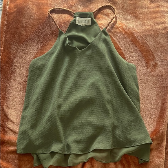 Sweet Wanderer Tops - Sweet Wanderer Olive Green Camisole Top